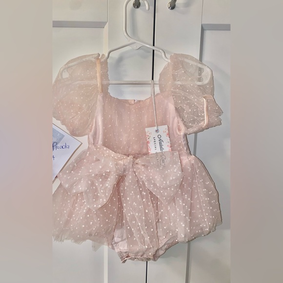 ARABELLA & ROSE TINKERBELL DRESS ROMPER PASTEL PINK - Picture 9 of 10
